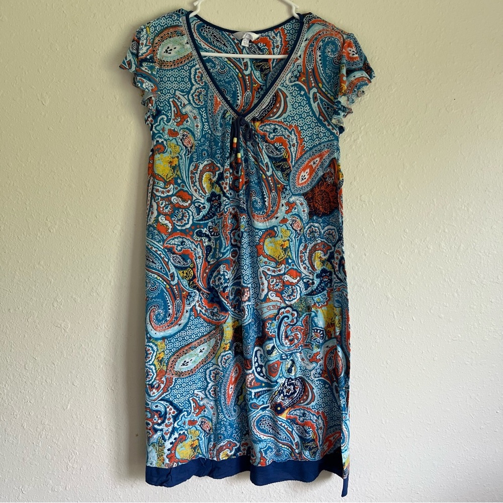 Size XL Secret Treasures Sleepwear MooMoo Paisley Printed Dress